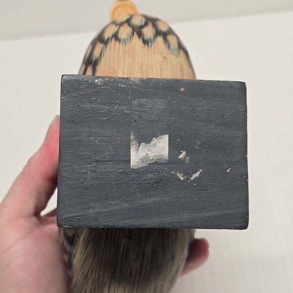 Vintage Duck Hand Carved Wooden Duck Decoy Figurine 8” - Picture 7 of 8